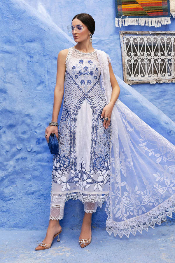 3 Piece Unstitched Embroidered Paper Cotton Suit - D-2510-A