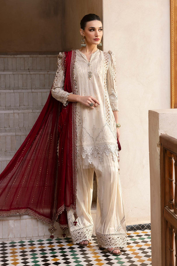 3 Piece Unstitched Embroidered Lawn Suit - D-2511-B