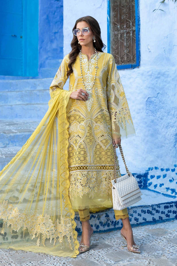 3 Piece Unstitched Embroidered Lawn Suit - D-2512-A