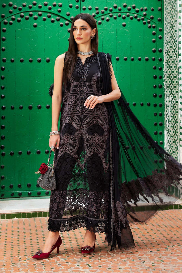 3 Piece Unstitched Embroidered Lawn Suit - D-2512-B
