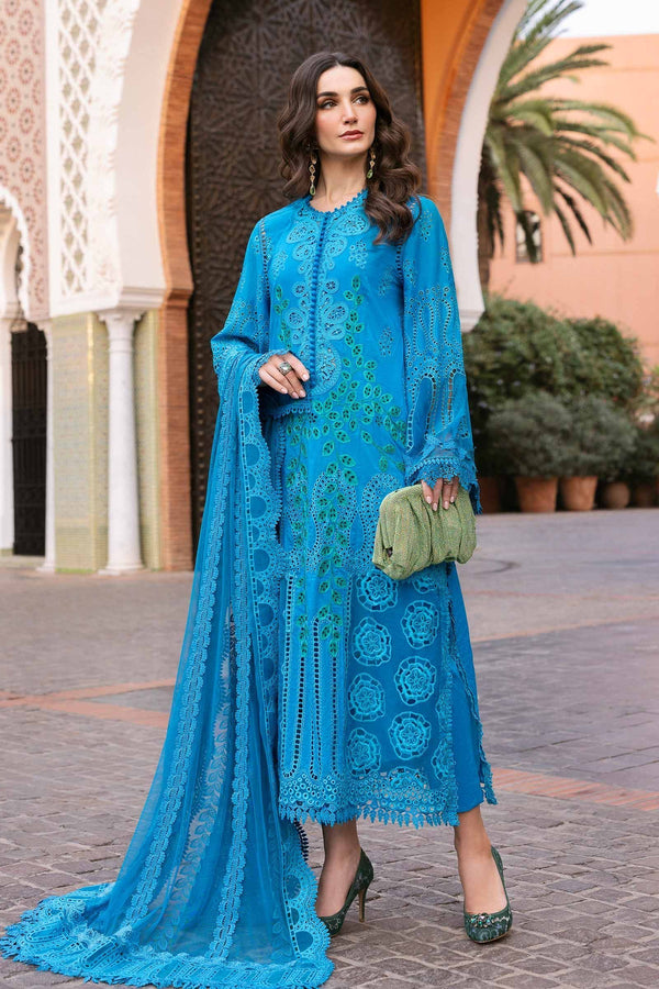 3 Piece Unstitched Embroidered Lawn Suit - D-2503-B