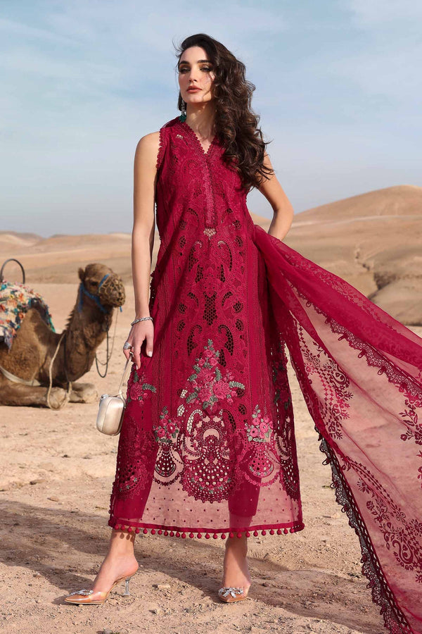 3 Piece Unstitched Embroidered Lawn Suit - D-2504-A