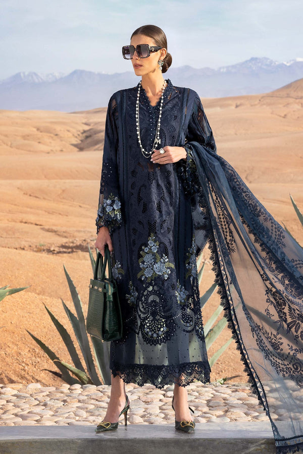 3 Piece Unstitched Embroidered Lawn Suit - D-2504-B