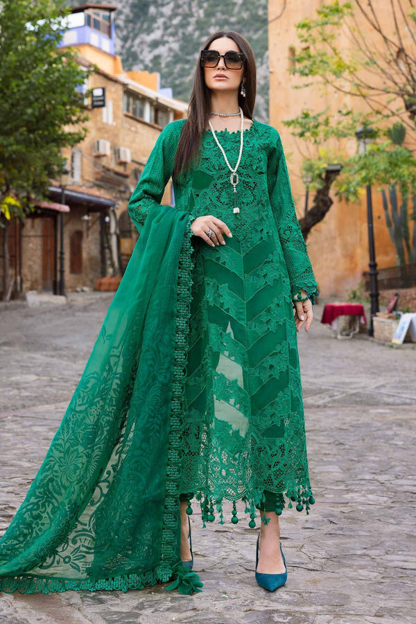 3 Piece Unstitched Embroidered Lawn Suit - D-2508-B