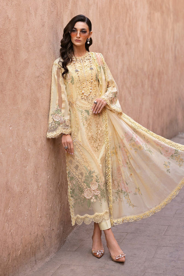 3 Piece Unstitched Embroidered Organza Suit - D-2509-A